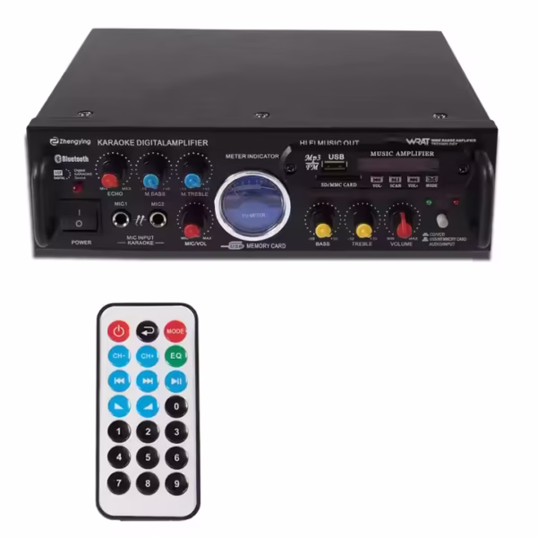 90W 220V/12V HiFi BT-339A Audio Power Amplifier Remote Control EU Plug Support FM USB SD Card bluetooth - Image 2