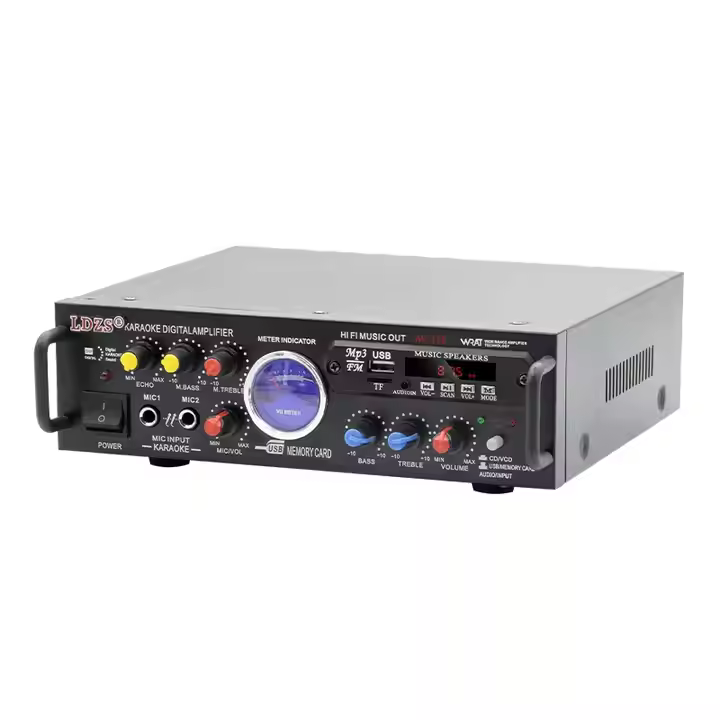 90W 220V/12V HiFi BT-339A Audio Power Amplifier Remote Control EU Plug Support FM USB SD Card bluetooth
