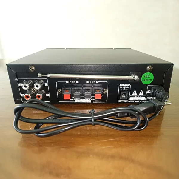 Mini Integrated Bluetooth Amplifier Stereo USB TF Power 12V Digital Receiver Rack Mount Karaoke Home Stereo Bluetooth Amplifier - Image 4