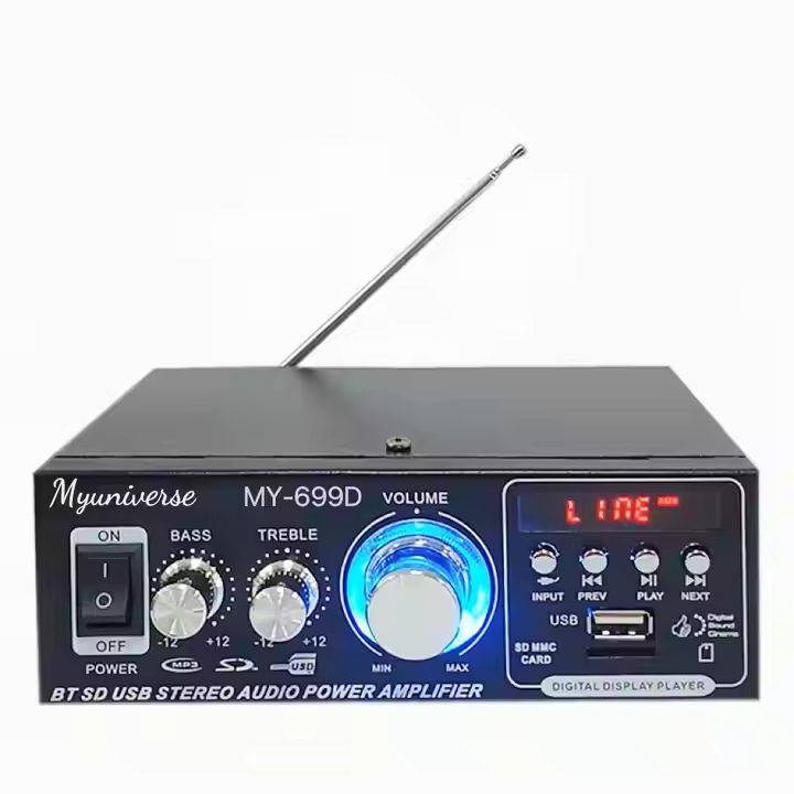 High power amplifier home Bluetooth amplifier, 12V220V small desktop speaker, audio amplifier