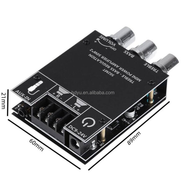 ZK-502MT 2.0 Stereo Power Amplifier Bluetooths Audio Digital HIFI Power Amplifier Board Module Bass Treble Amplifier 502MT - Image 4